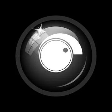 Volume control icon. Internet button on black background. . Stock Illustration