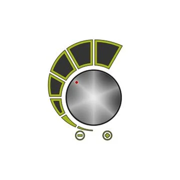 Volume Control Isolated on White 스톡 일러스트
