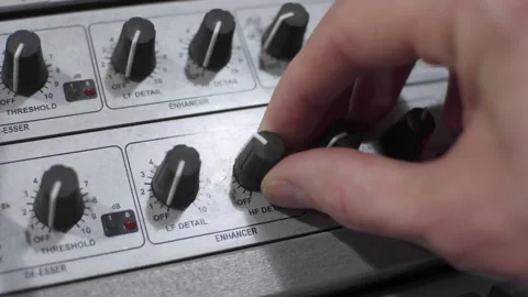 Volume control on the mixer Stock Footage 304314727