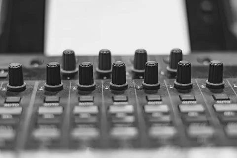 Volume control on the mixer Stock Photos