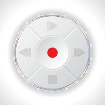 Volume control panel in white Stock Illustration