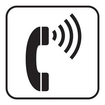 Volume control telephone map symbol, national park pictogram Stock Illustration