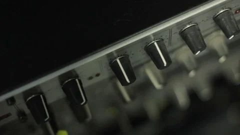 Volume controls on audio equipment Stockbeeldmateriaal 70783618