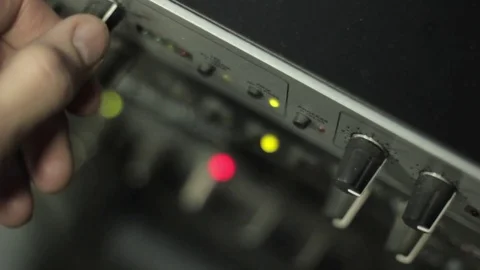 Volume controls on audio equipment Stock Footage 70783937
