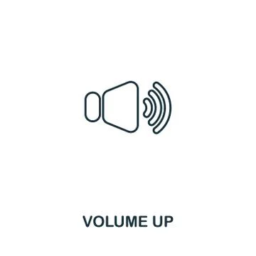 Volume Up creative icon. Simple element illustration. Volume Up concept symbol Stock Illustration
