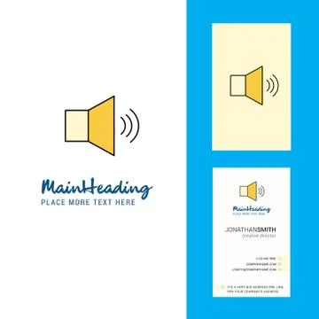 Volume  Creative Logo and business card. vertical Design Vector 스톡 일러스트