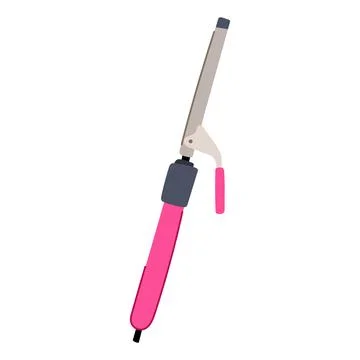Volume curling iron cartoon vector illustration Stock Illustration
