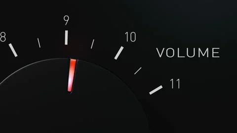 Volume dial rotates to Eleven. 4K Stock Footage 116827601