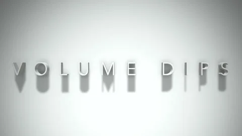 Volume dips 3D title animation with shadows on a white background Stock Footage 297085607
