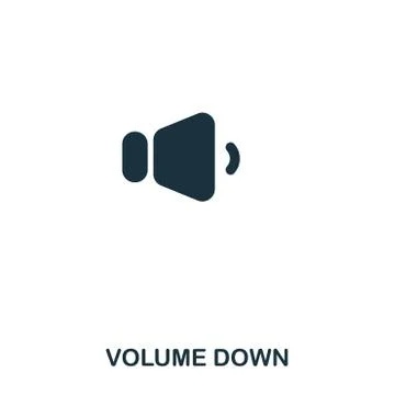 Volume Down icon. Line style icon design. UI. Illustration of volume down icon Stock Illustration