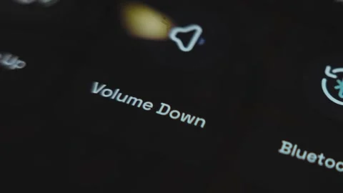 Volume Down icon on smartphone screen Stock Footage 302828184