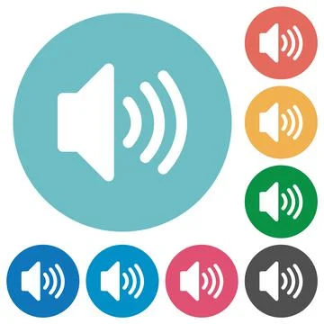 Volume flat round icons イラスト素材