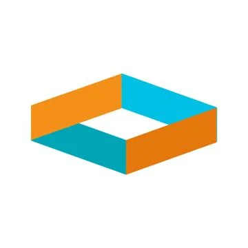 Volume Hexagonal Block Intersection Symbol Stock Illustration