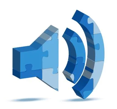Volume high icon in puzzle Stock Illustration