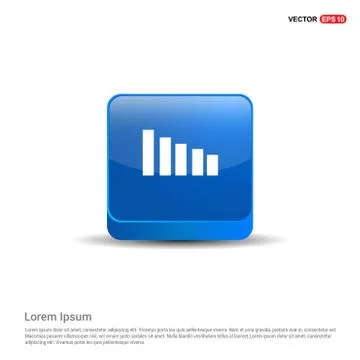 Volume Icon - 3d Blue Button Stock Illustration