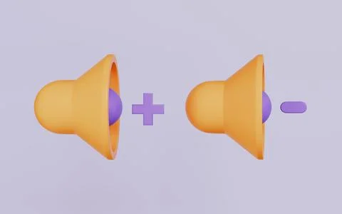 Volume icon and plus sign, Add sound, Mute Audio, Audio control concept Stock Illustration