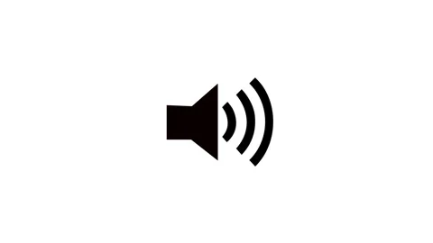 Volume icon animation on white backdrop. Vidéo 331898878