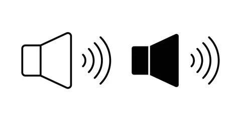 Volume icon in black and white. vector icon pack for websites 스톡 일러스트