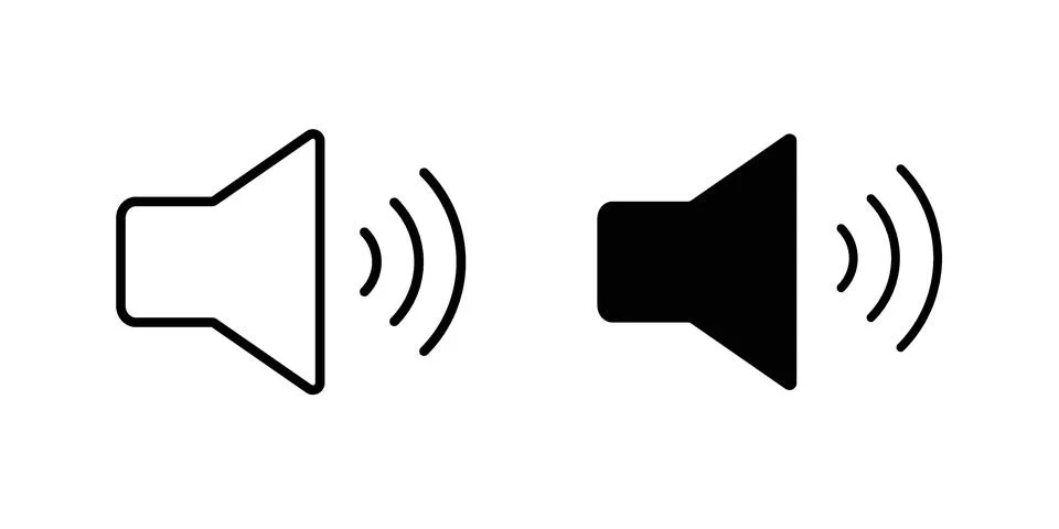 Volume icon for design projects and web UI 스톡 일러스트