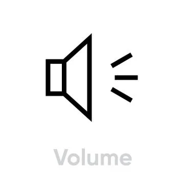 Volume Icon. Editable Vector Outline. Stock-Illustration