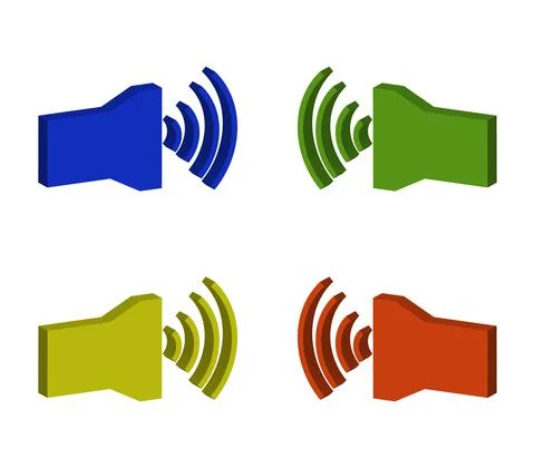 Volume icon illustrated in vector on white background Stock Illustration