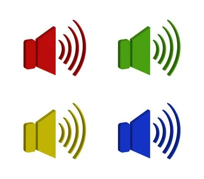 Volume icon illustrated in vector on white background Stock Illustration