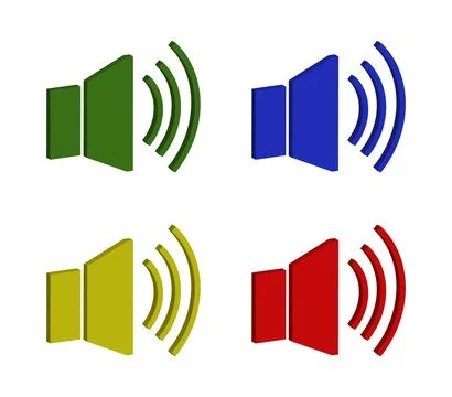 Volume icon illustrated in vector on white background Stock Illustration