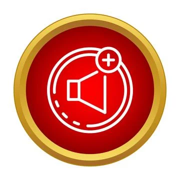 Volume up icon indicating increasing audio sound Stock Illustration