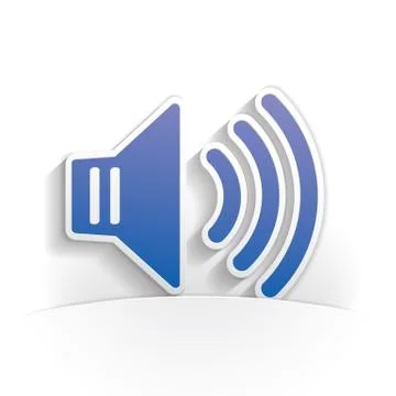 Volume icon paper Stock Illustration