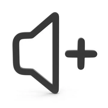 Volume up icon with plus sign Stock Illustration