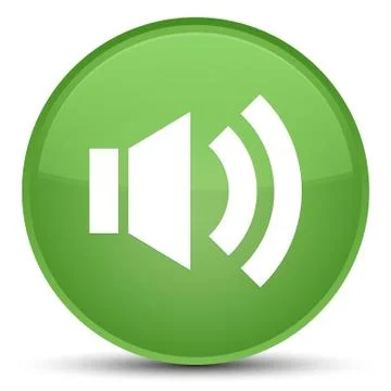 Volume icon special soft green round button Illustrazione stock