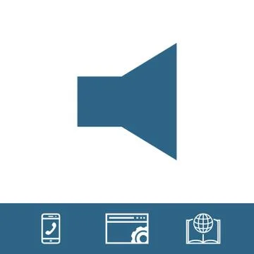 Volume icon stock vector illustration flat design Stockillustratie