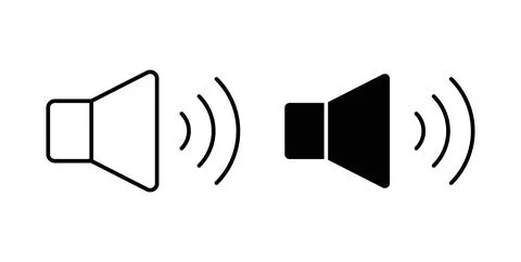 Volume icon symbol. Vector illustration pack in black color. Stock Illustration