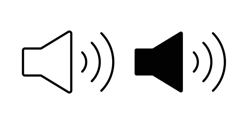 Volume icon vector editable eps10 Stock Illustration