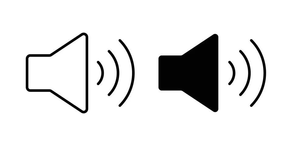 Volume icon vector editable eps10 Stock Illustration