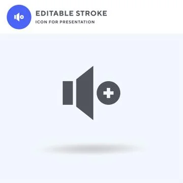 Volume icon vector, filled flat sign, solid pictogram isolated on white, logo Illustrazione stock