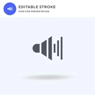 Volume icon vector, filled flat sign, solid pictogram isolated on white, logo Illustrazione stock