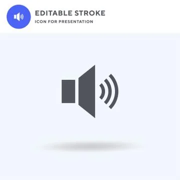 Volume Up icon vector, filled flat sign, solid pictogram isolated on white, l イラスト素材