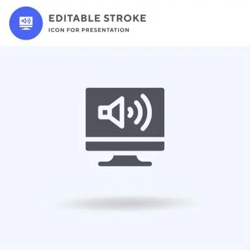 Volume icon vector, filled flat sign, solid pictogram isolated on white, logo Illustrazione stock