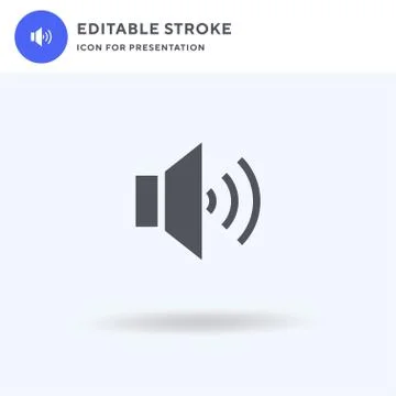 Volume icon vector, filled flat sign, solid pictogram isolated on white, logo 스톡 일러스트