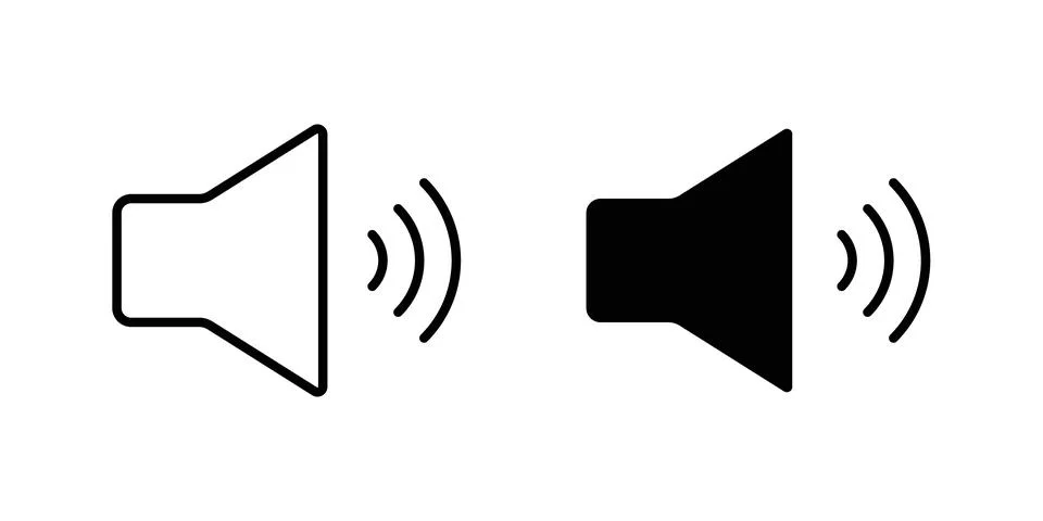 Volume icon vector symbol graphics Stock Illustration