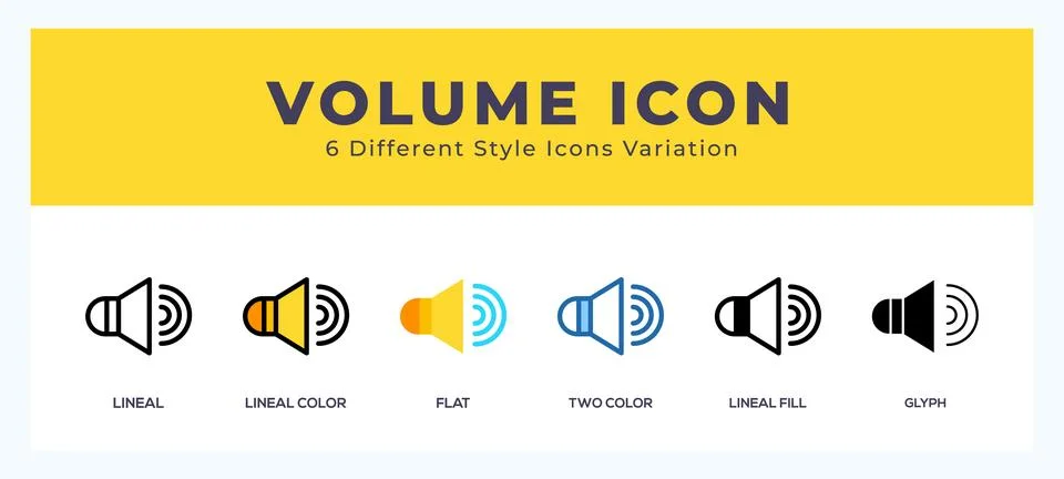 Volume icons set. Different style of icons simple vector illustration. Stock Illustration