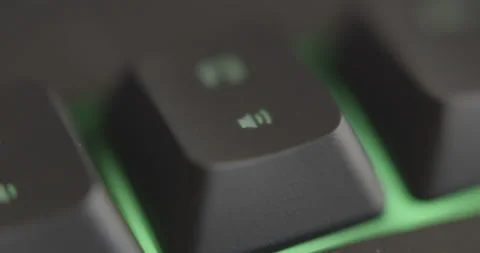 "Volume Up" key being used - 60FPS RGB Keyboard Video stock 145860361