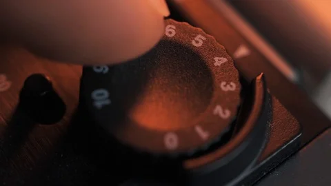 Volume knob adjust Video stock 119423397
