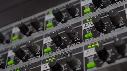 Volume Knob on a BGM Cloud system Amplifier and Matrix System Stock Footage 102872020