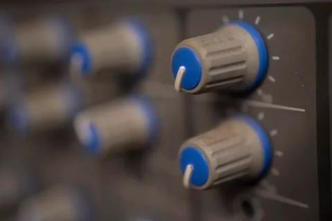 Volume Knob on a BGM Cloud system Stock Photos