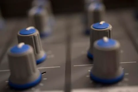 Volume Knob on a BGM Cloud system Stock Photos