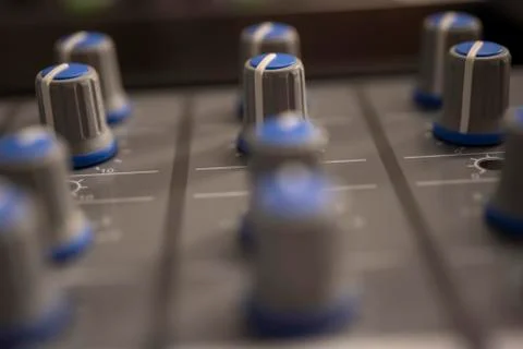 Volume Knob on a BGM Cloud system Stock Photos