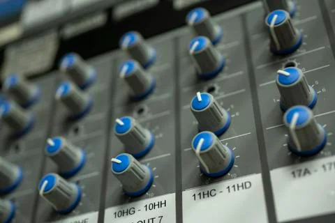 Volume Knob on a BGM Cloud system Stock-Fotos