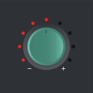Volume Knob Button Stock Illustration